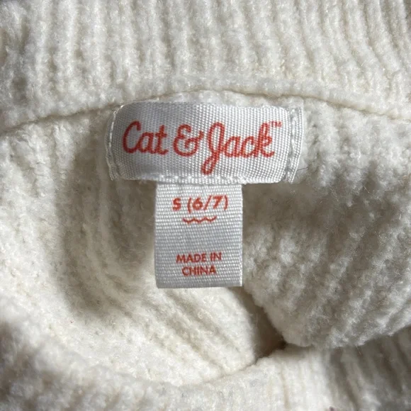 Cream Sweater with Red Heart Accents - Picture 3 of 3